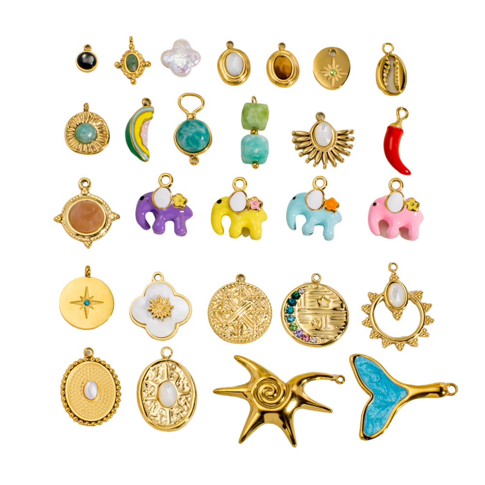 1 Piece Romantic Cute Animal Fruit Chili Stainless Steel Women's Pendants h5Picture5