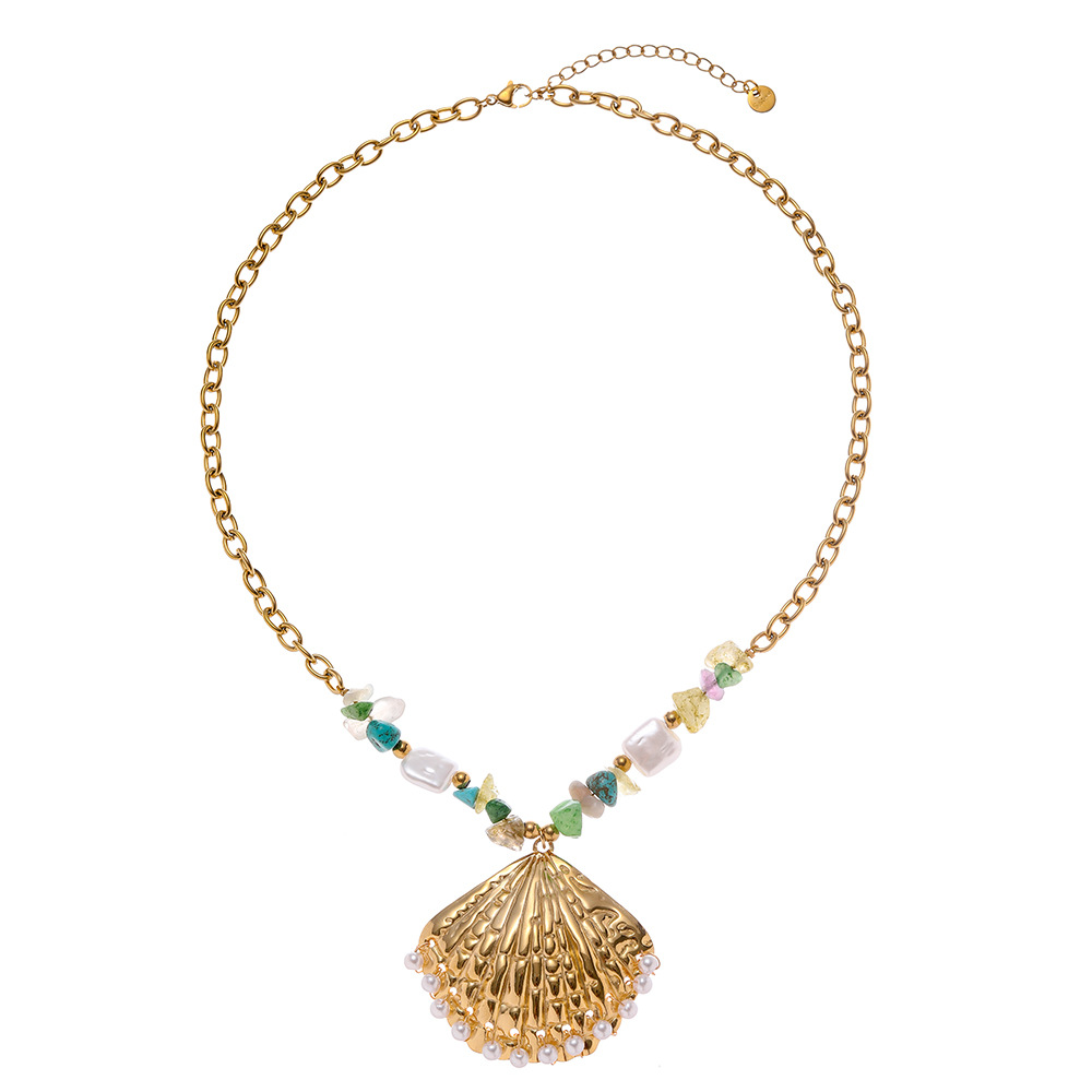 1 Piece  Vacation Turtle Stainless Steel  Gold Color  Women's Pendant Necklaces Picture5