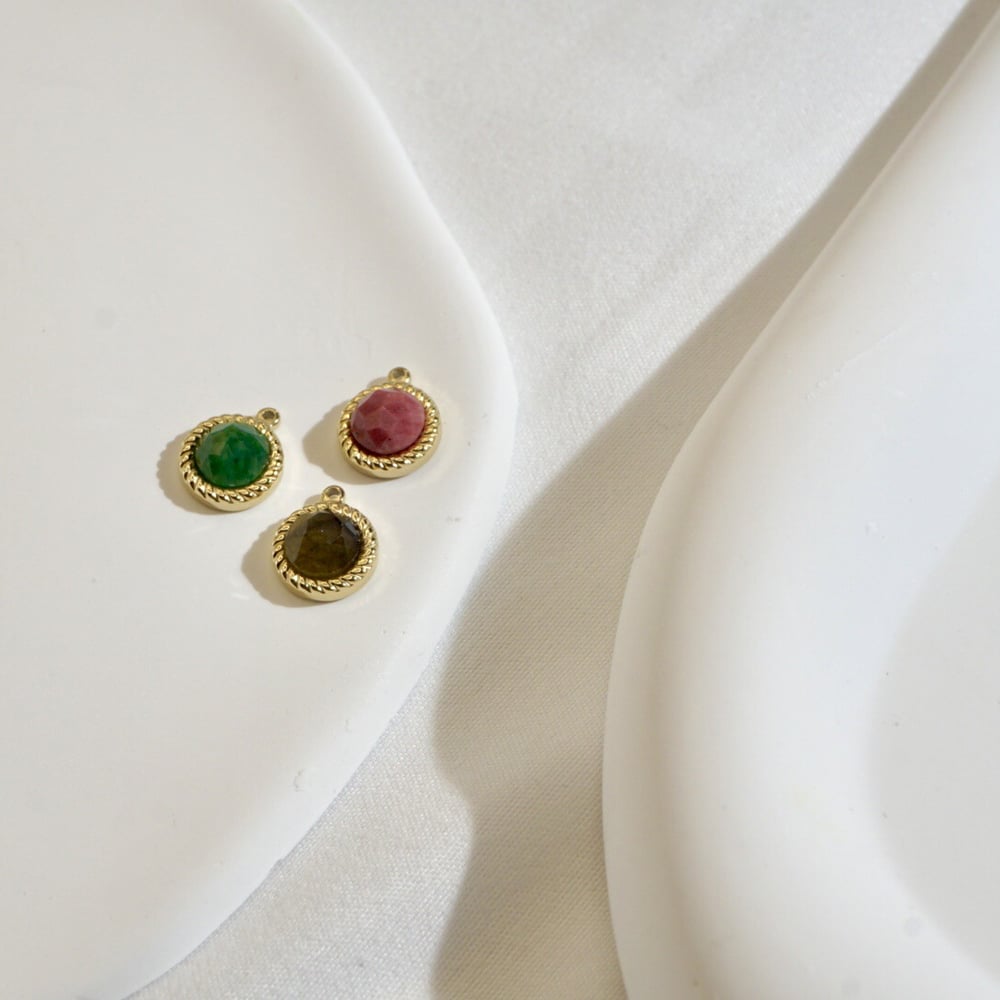 1 Parça Romantik Kendin Yap Düzensiz Şekilli Doğal Taşlı Kadın Kolye Ucu h5Resim4