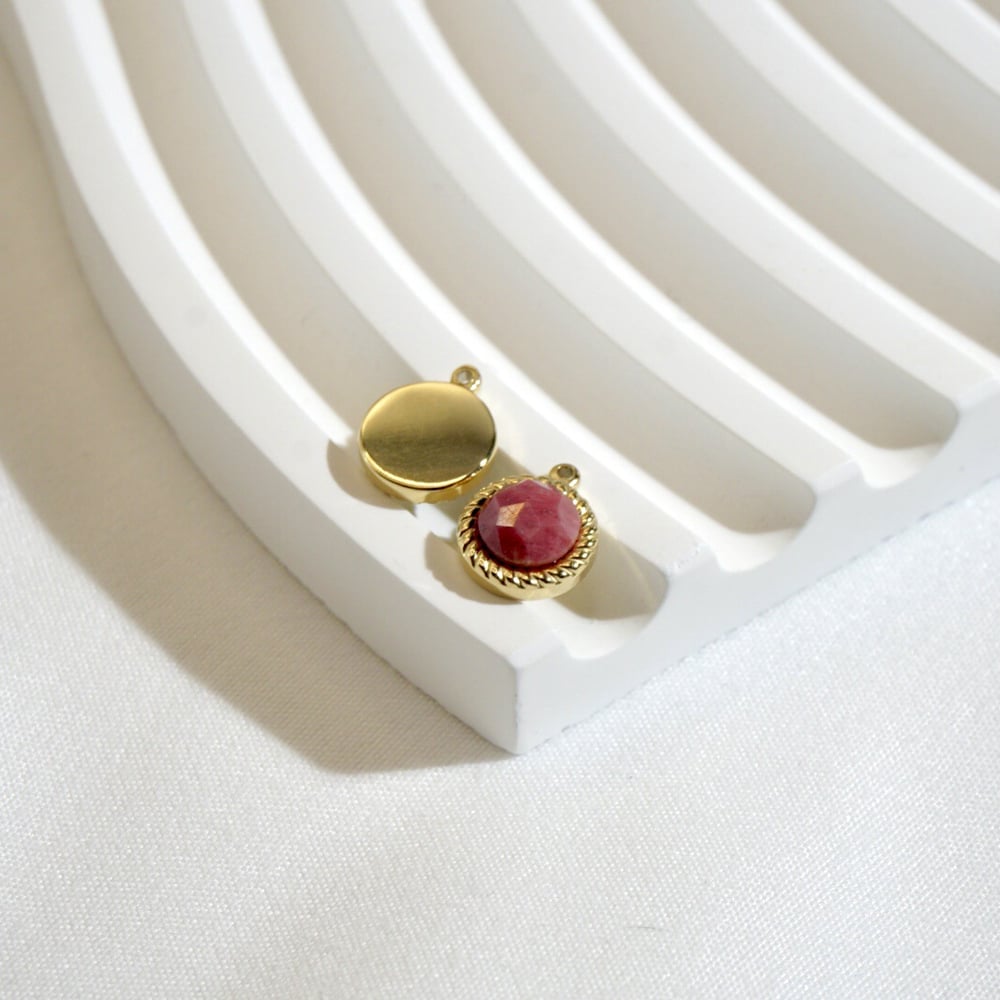 1 Parça Romantik Kendin Yap Düzensiz Şekilli Doğal Taşlı Kadın Kolye Ucu h5Resim5