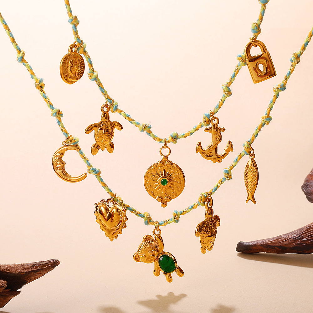 Ensemble de colliers pendentifs DIY en forme de poisson Image3