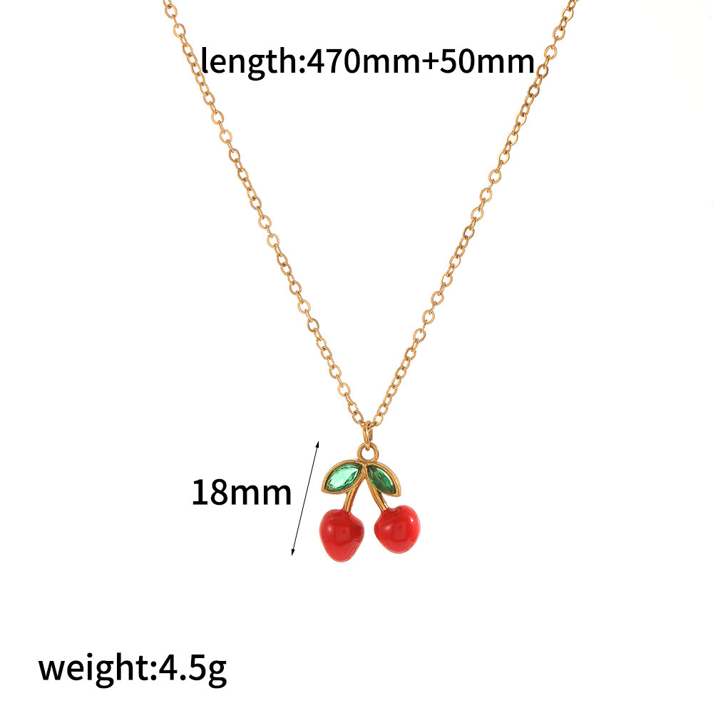 Süßes Kirsch-Halsketten-Set 