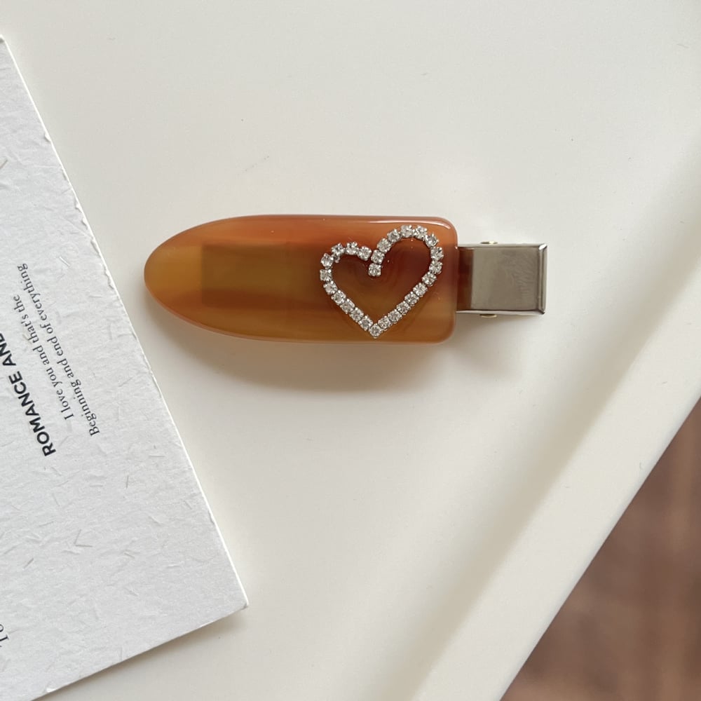 1 Pair Simple Series Elegant Heart Acetate Women's Hair Clips 