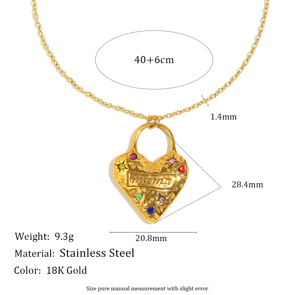 1 Piece Simple Series Classic Heart Stainless Steel Women's Pendant Necklaces h5Picture2