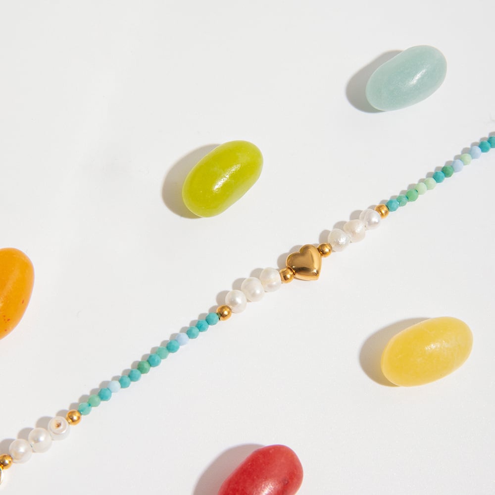 1 Piece Designable Beads Stainless Steel Gold Color Women's Beaded Necklaces h5Picture7