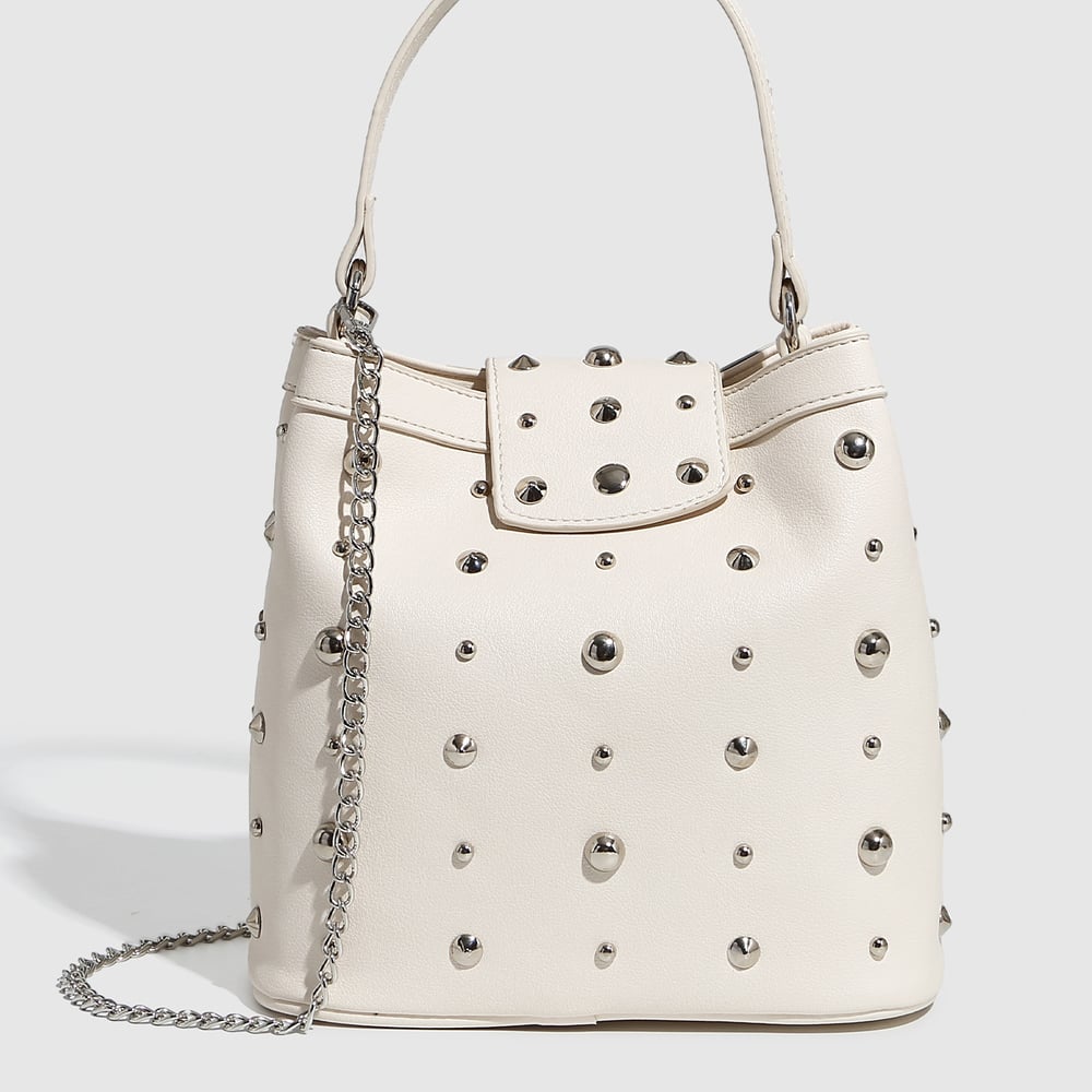 1 Piece High - end Fashion Series Metallic Rivet  Women's Shoulder Bags h5Picture3