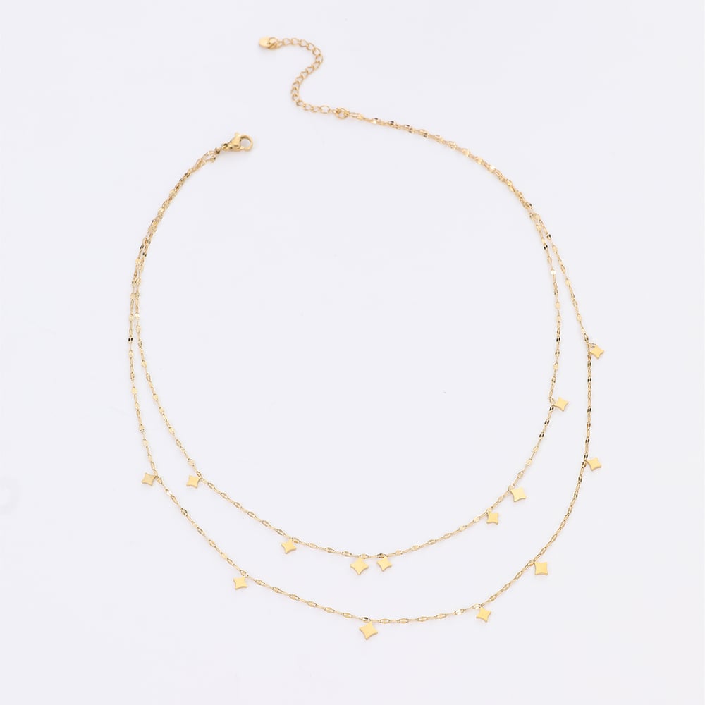 1 Piece Simple Series Simple Irregular Shape Stainless Steel  Women's Layered Necklaces Picture3