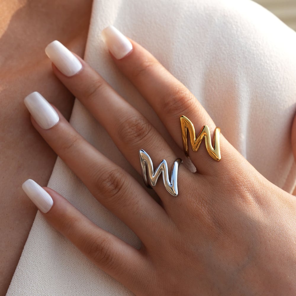1 Piece Simple Series Daily Lines Stainless Steel   Gold Color  Minimalist Rings Picture7