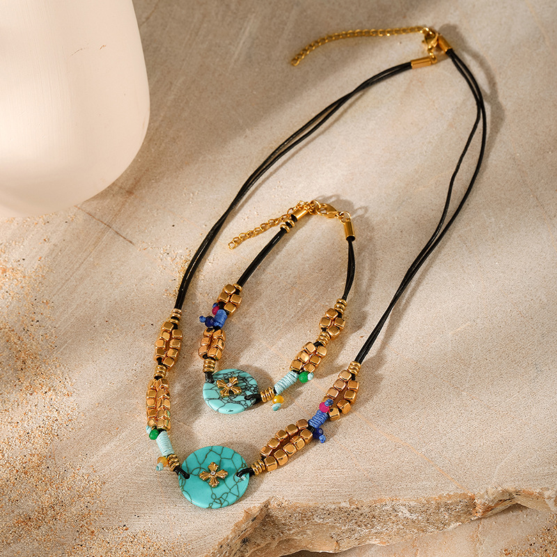 Ethnic Series Natural Stones Necklaces Set h5Picture3