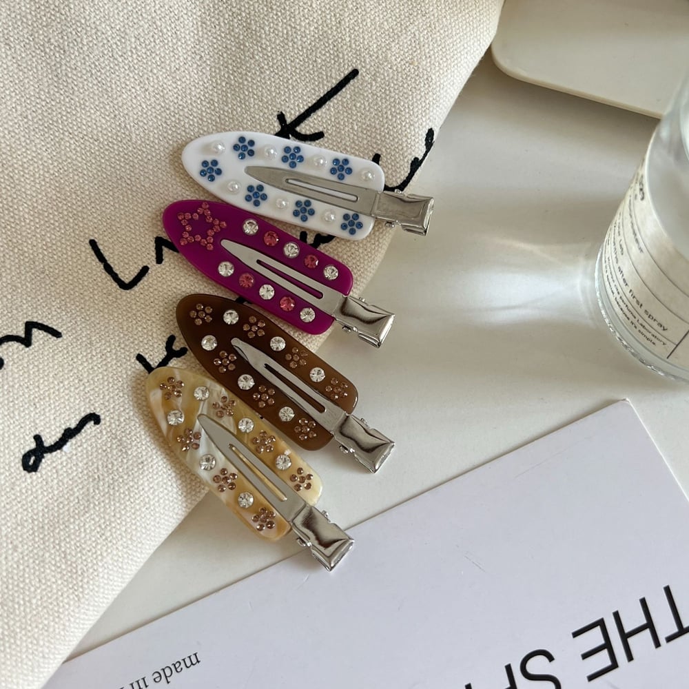 1 Pair Simple Series Cute Flower Acetate Women's Hair Clips h5Picture4