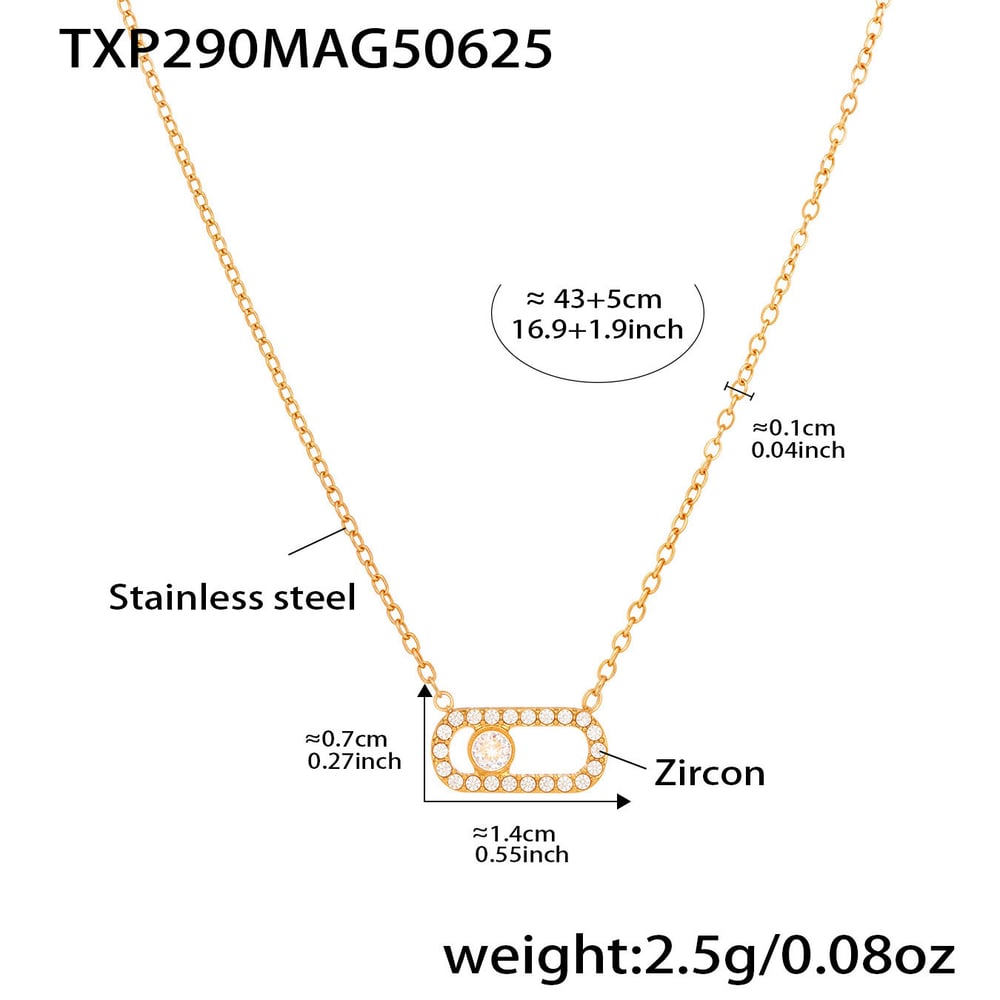 1 Piece Elegant Irregular Shape Stainless Steel Gold Color Women's Necklaces Sets