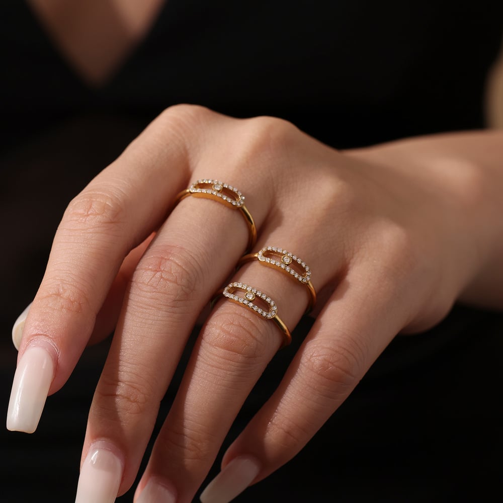 1 Piece Elegant Irregular Shape Stainless Steel Gold Color Women's Necklaces Sets h5Picture3