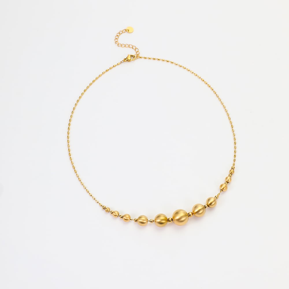 1 Stück Halskette mit geometrischem Anhänger aus goldfarbenem Edelstahl Bild4