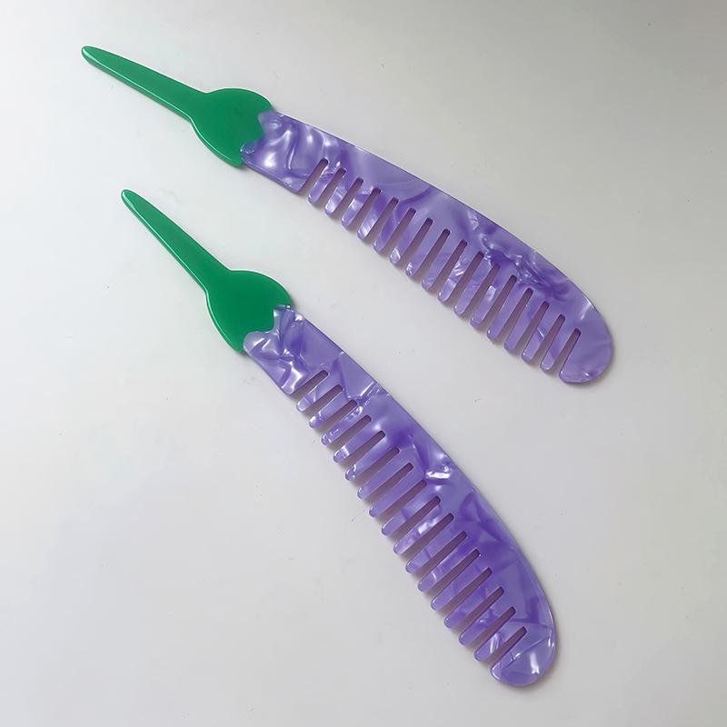 1 Piece Watermelon Cellulose Acetate Sheet Women's Combs h5Picture5