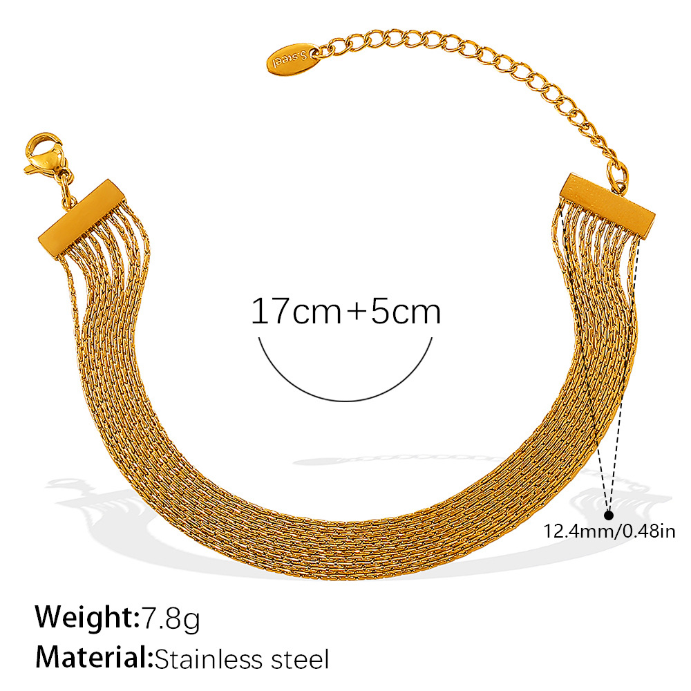 Chain Stainless Steel Gold Color Necklace Set