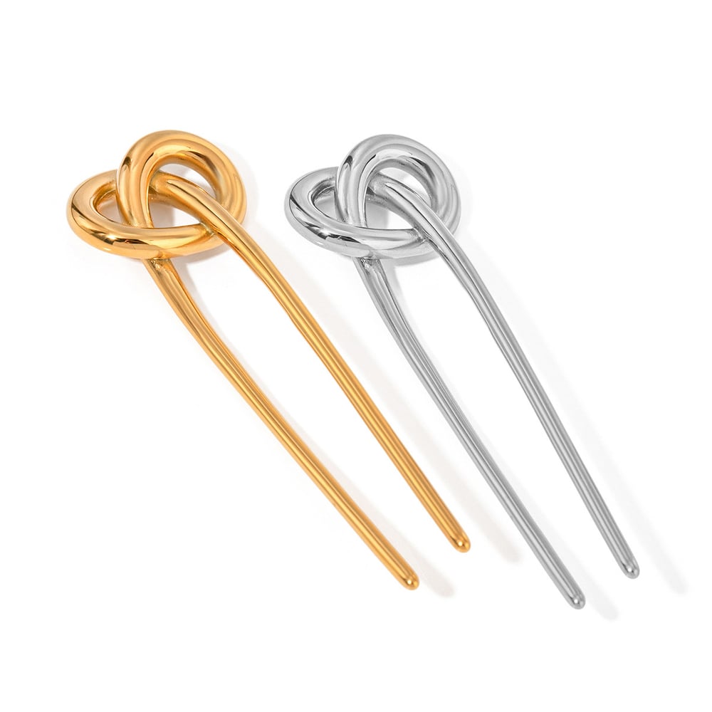 1 Stück gedrehte Haarnadel aus Edelstahl h5Bild5