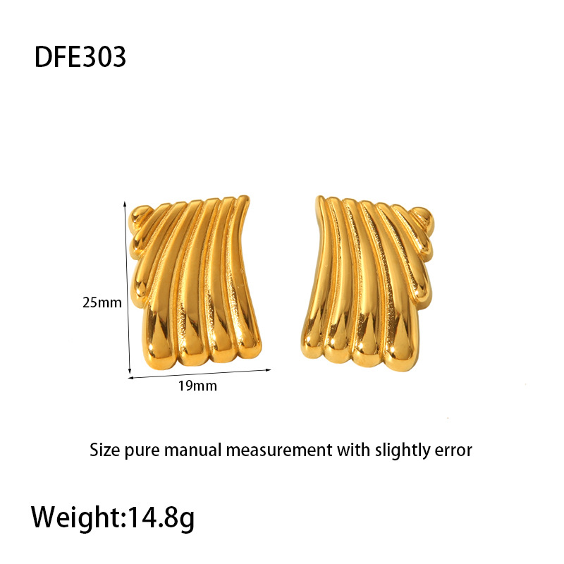 1 Pair Luxurious Series Retro Heart Stainless Steel  Women's Stud Earrings