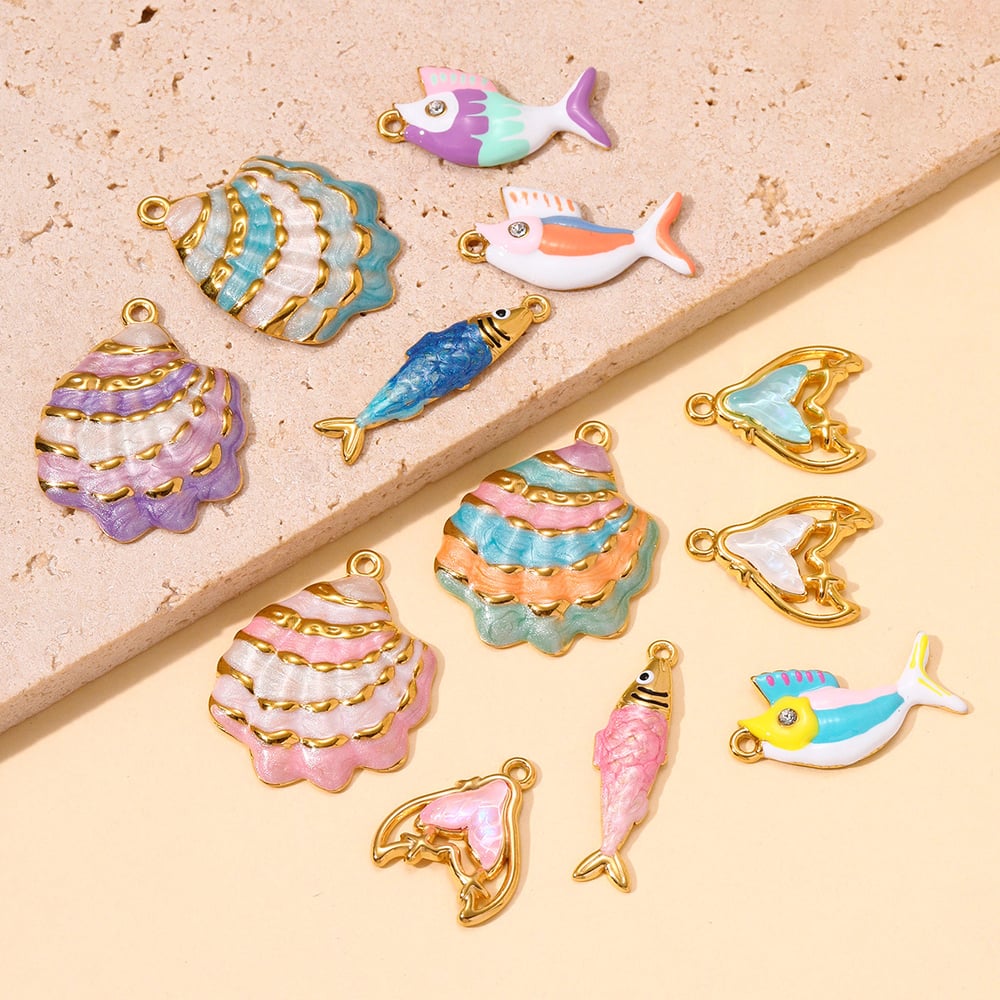 1 Piece Glamorous Fish Stainless Steel Women's Pendants h5Picture5