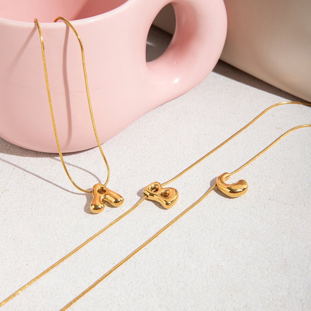 1 Piece Classic Letter Stainless Steel Gold Color Women's Pendant Necklaces Picture7