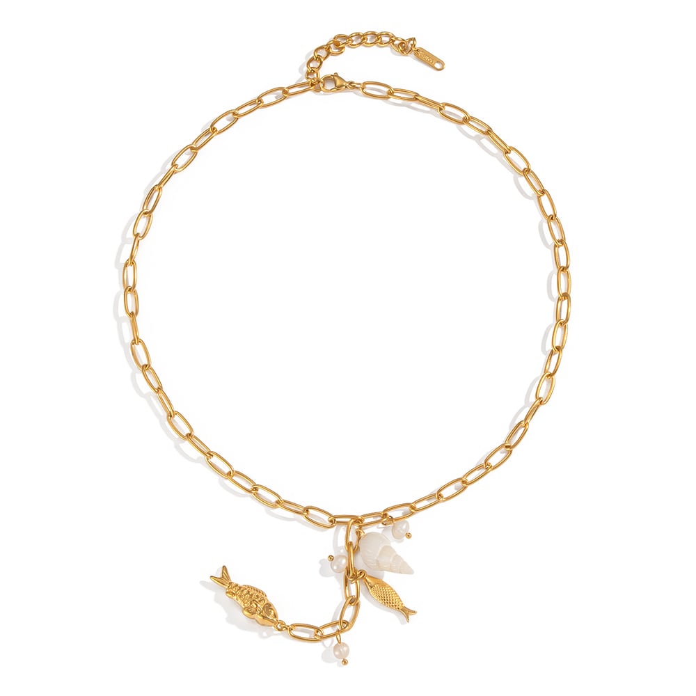 1 pezzo di collana con ciondolo in acciaio inossidabile a forma di tartaruga naturale di lusso da donna Immagine6