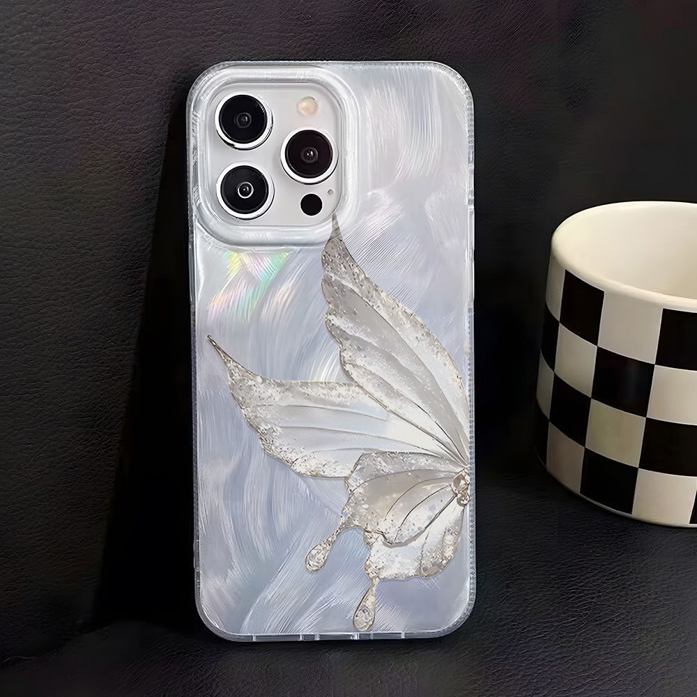 1 Pair TPU High-grade Gradient Rendering Simple Phone Case