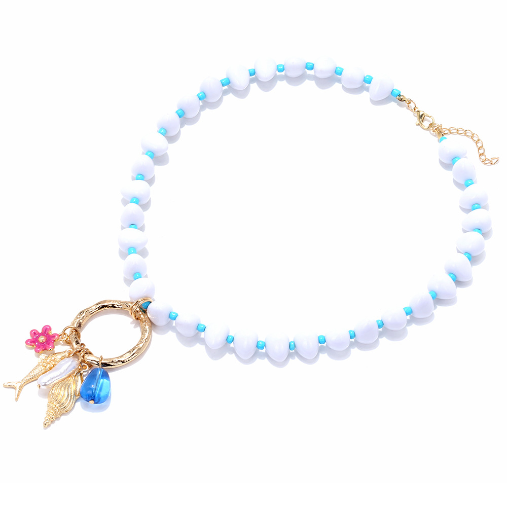 1 Piece Alloy Fish Beaded Necklace h5Picture2