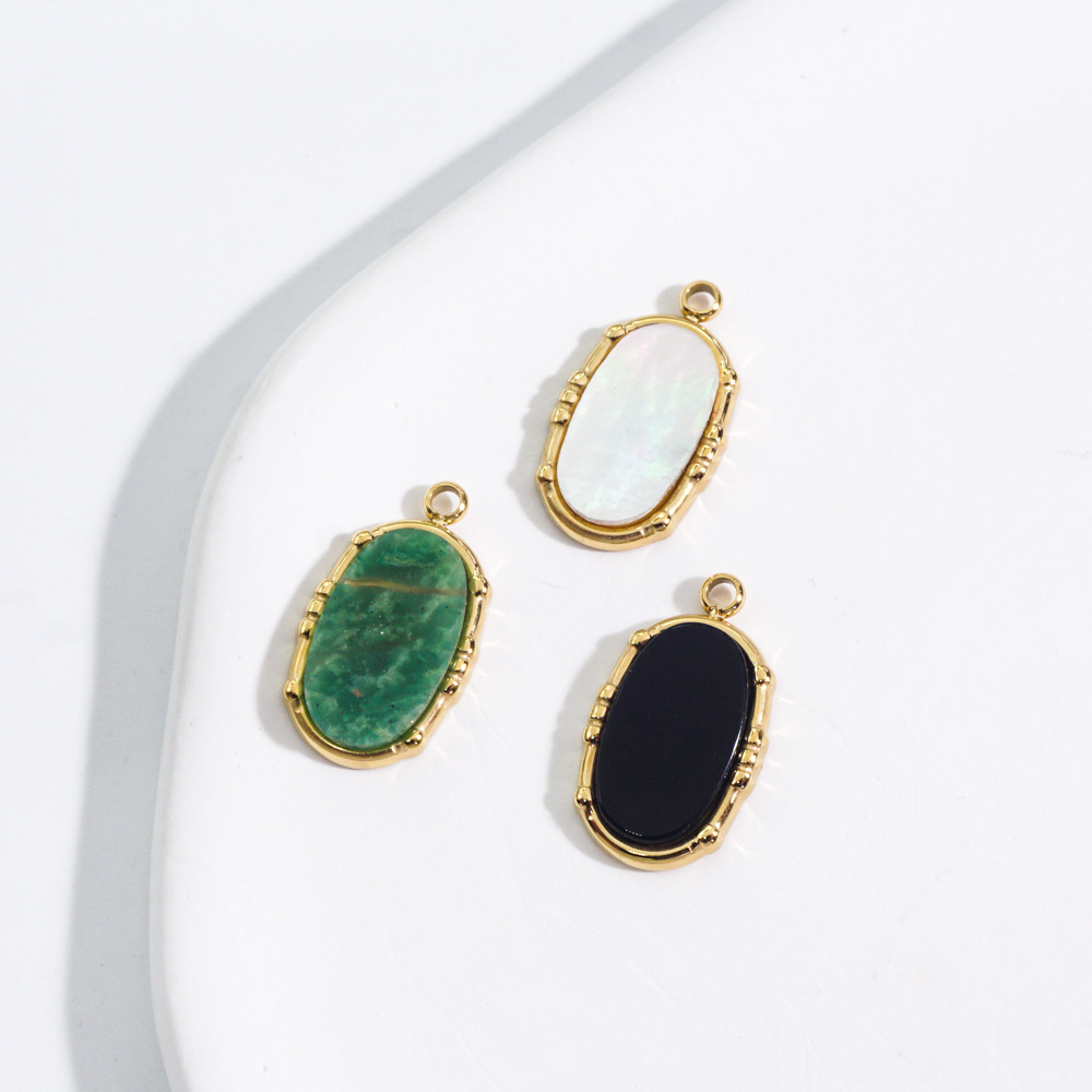 1 Piece Simple Series Retro Irregular Shape Natural Stones Women's Pendants h5Picture5