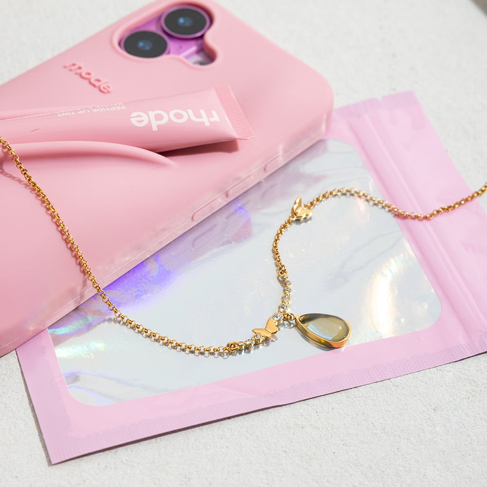 1 Piece Elegant Glass Droplet Stainless Steel Women's Pendant Necklaces Picture7