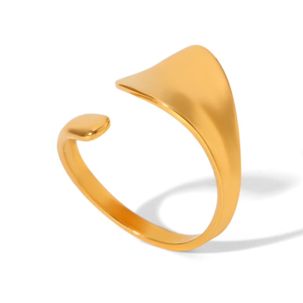 1 Piece Simple  Daily Irregular Shape Stainless Steel Statement Rings