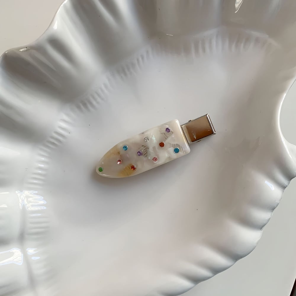 1 Piece Shinning Polka Dots Cellulose Acetate Sheet Women's Hair Clips 