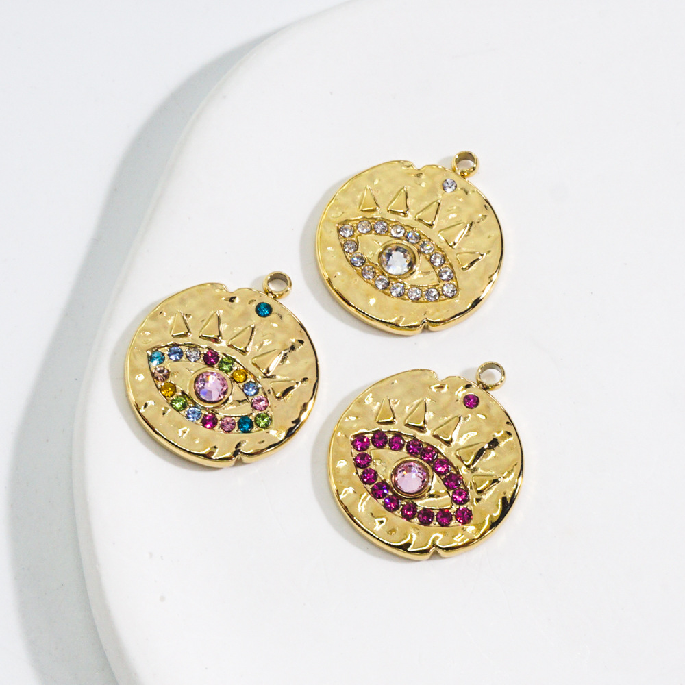 1 Piece Luxurious DIY Devil's Eye Stainless Steel  Women's Pendants Picture2
