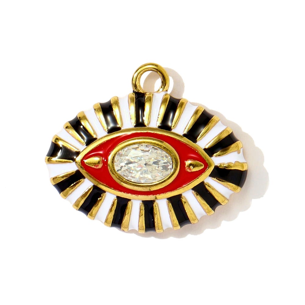 1 Piece Luxurious Devil's Eye Tarot Stainless Steel Women's Pendants