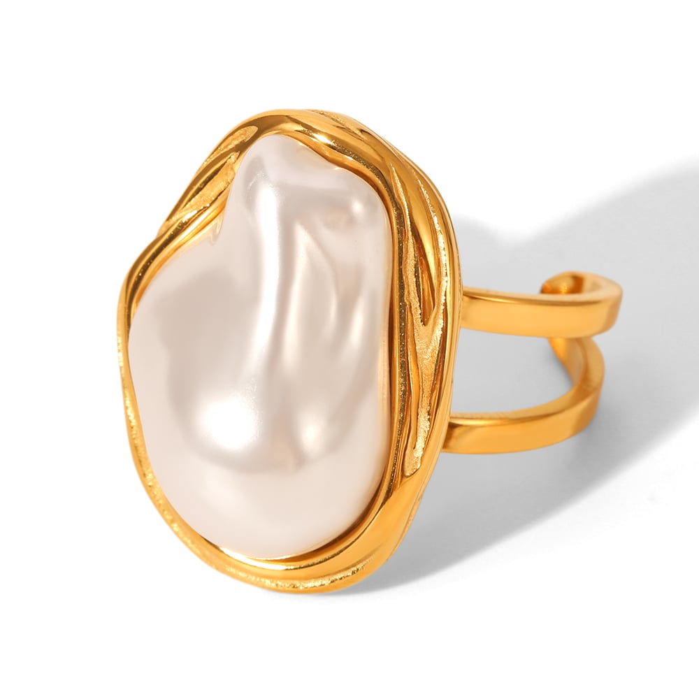 1 Piece Simple Series Daily Irregular Shape Stainless Steel  Statement Rings 