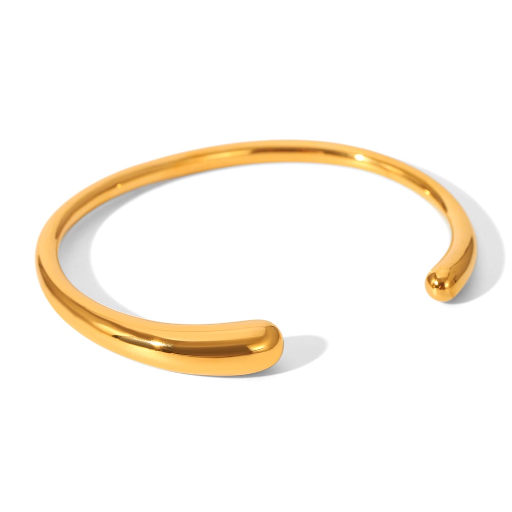 Simple Series Daily Irregular Shape Stainless Steel  Women's Bangles