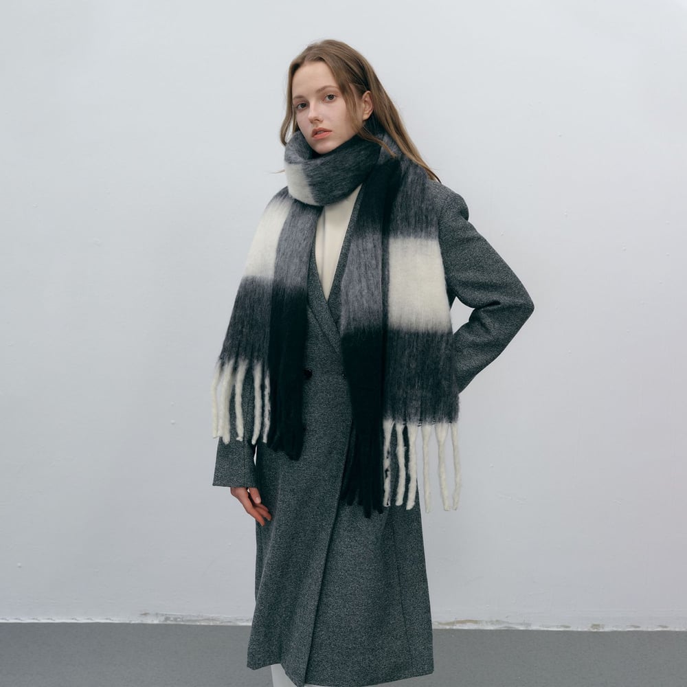 1 Piece Simple Series Classic Plaid Polyester Women's Winter Scarves 