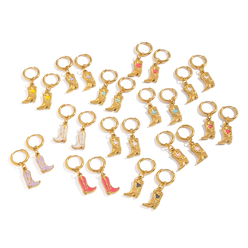 1 Pair Simple Irregular Shape Stainless Steel  Gold Color  Women's Drop Earrings Picture5