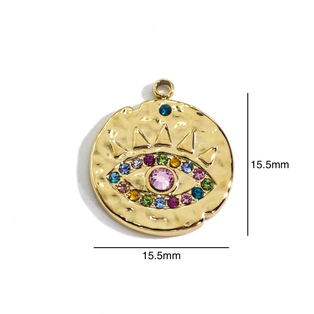 1 Piece Luxurious DIY Devil's Eye Stainless Steel  Women's Pendants 