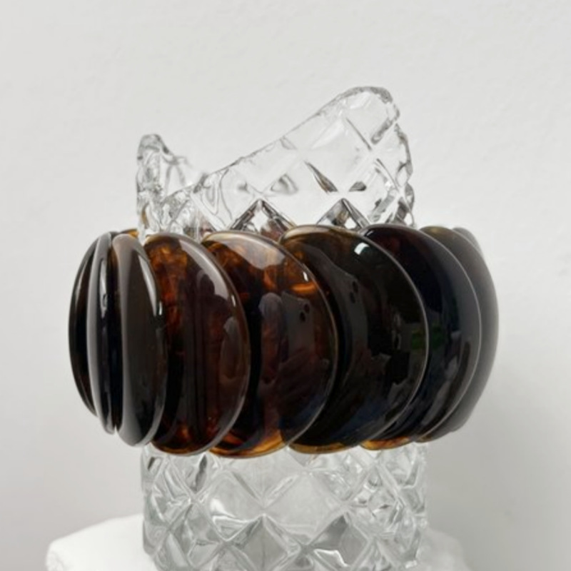 Braccialetti da donna in acrilico con sfumatura di colore retrò, serie lussuosa, 1 pezzo Immagine4