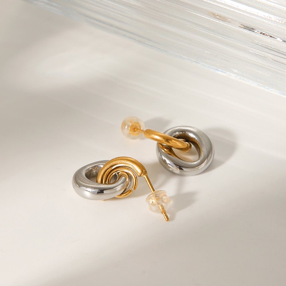 1 Pair Simple Series Daily Geometric Stainless Steel Women's Drop Earrings h5Picture4