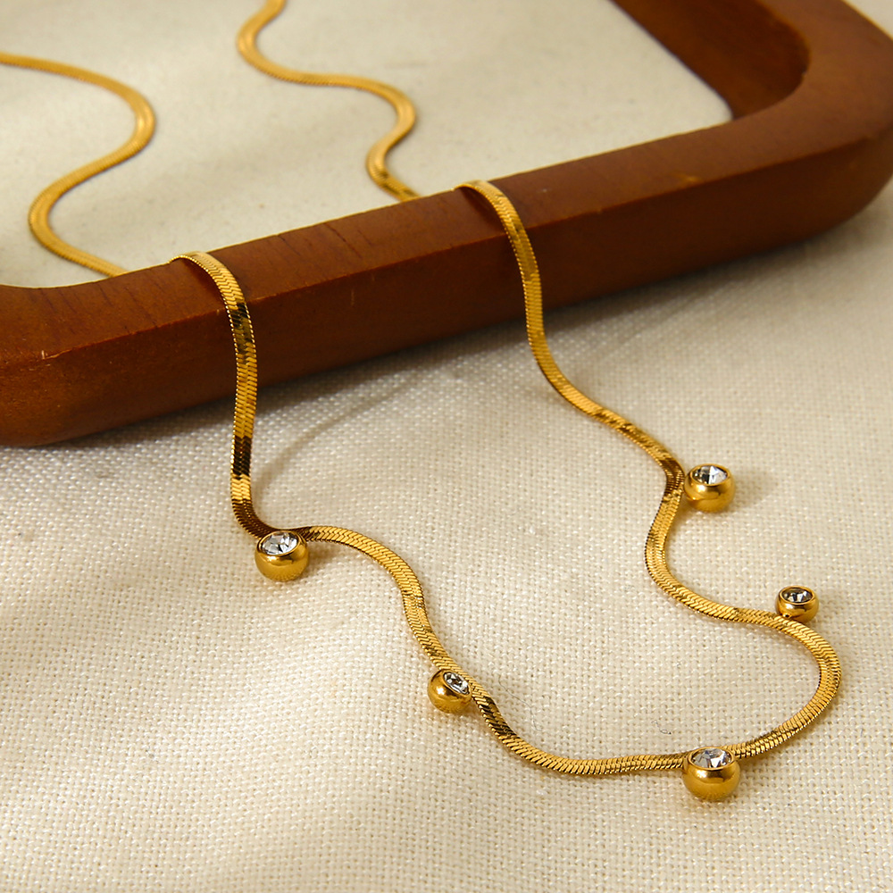 1 Piece Simple Daily Chain Circle Stainless Steel Women’s Pendant Necklaces h5Picture4