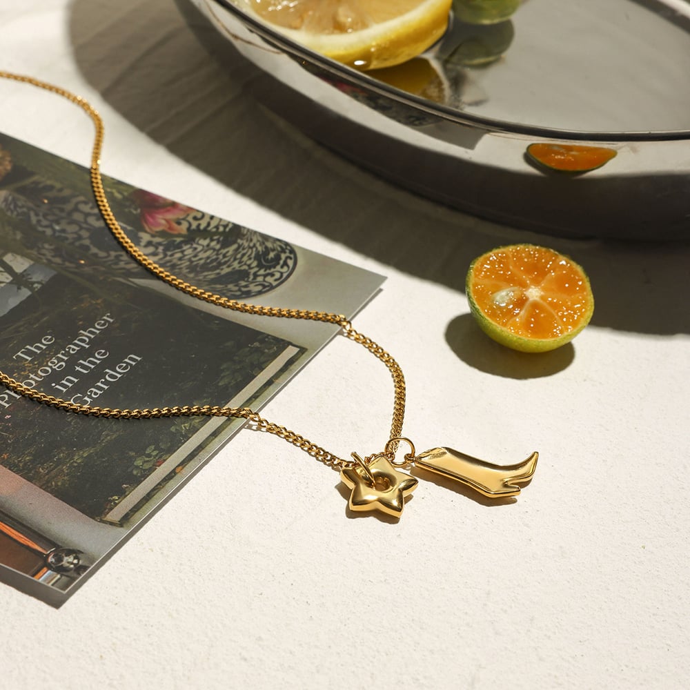 1 Piece Designable Beads Stainless Steel Gold Color Women's Beaded Necklaces h5Picture9