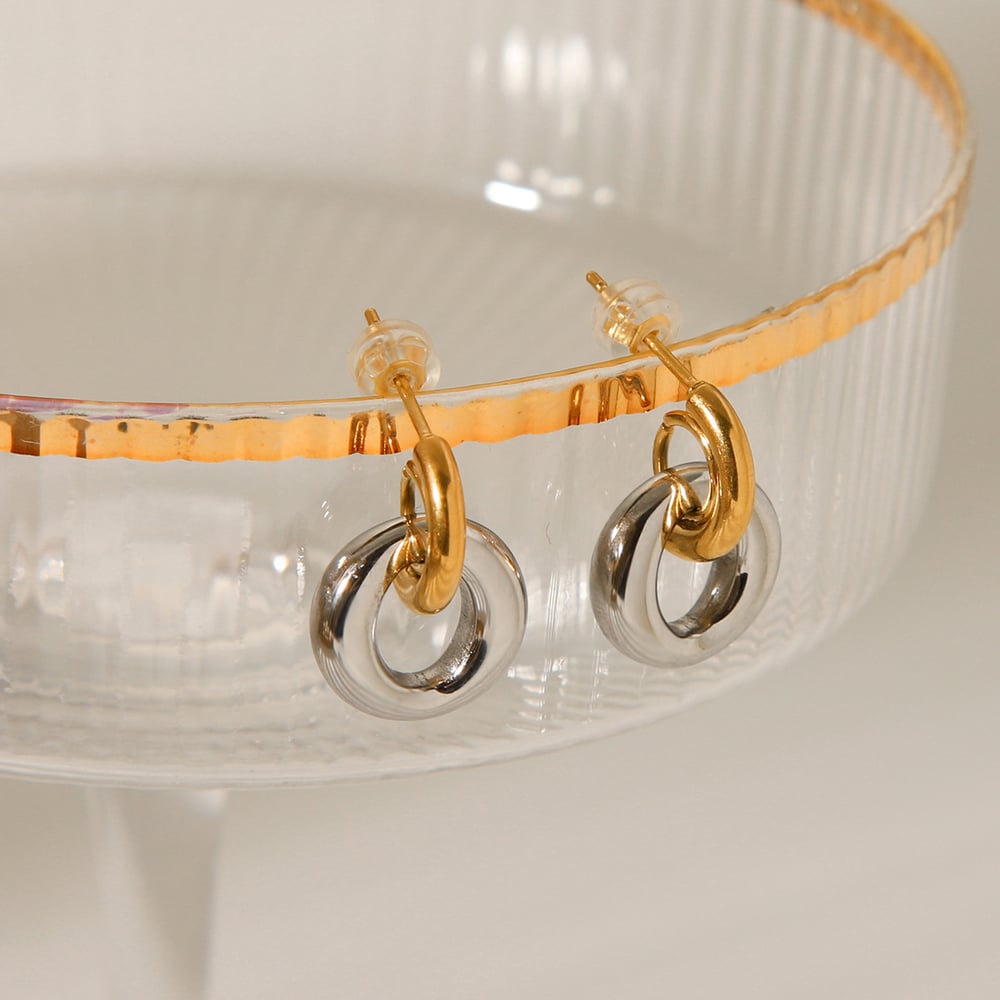 1 Pair Simple Series Daily Geometric Stainless Steel Women's Drop Earrings h5Picture5