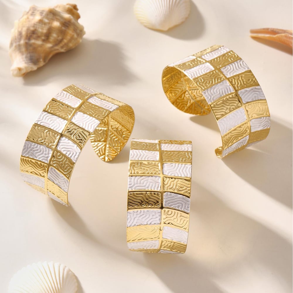 1 Piece Elegant Leaf Stainless Steel Assorted Colors Women's Bangles Picture5