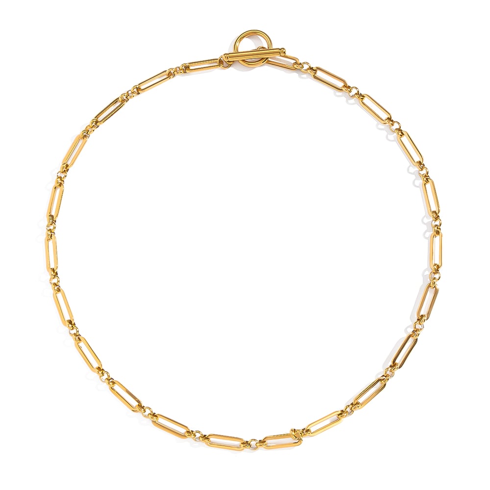 1 Piece Stainless Steel Gold Color Chain Necklace Picture6