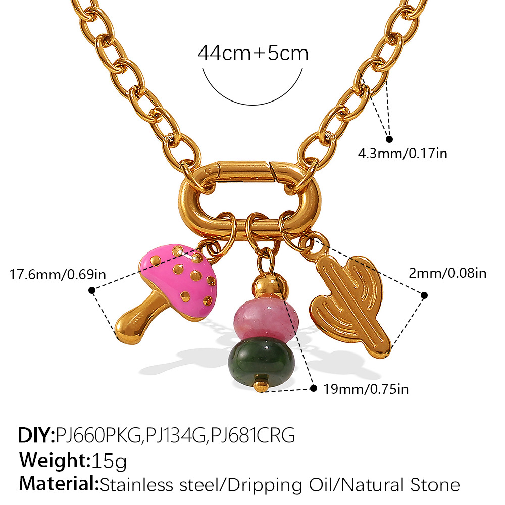 1 Piece Animal Stainless Steel  Gold Color DIY Pendant Necklace