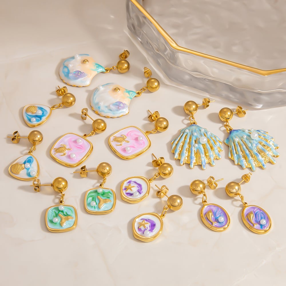 1 Pair Ocean Resort Series  Shell Pendant  Women's Earring Picture3