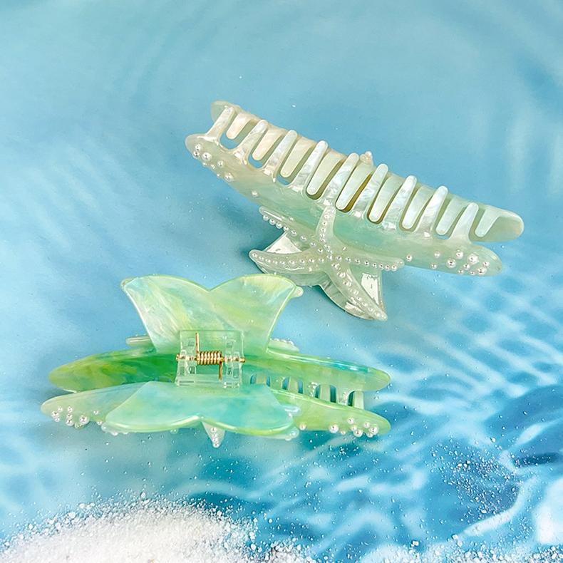 1 Piece Beach Starfish Acrylic Women's Hair Claws h5Picture7
