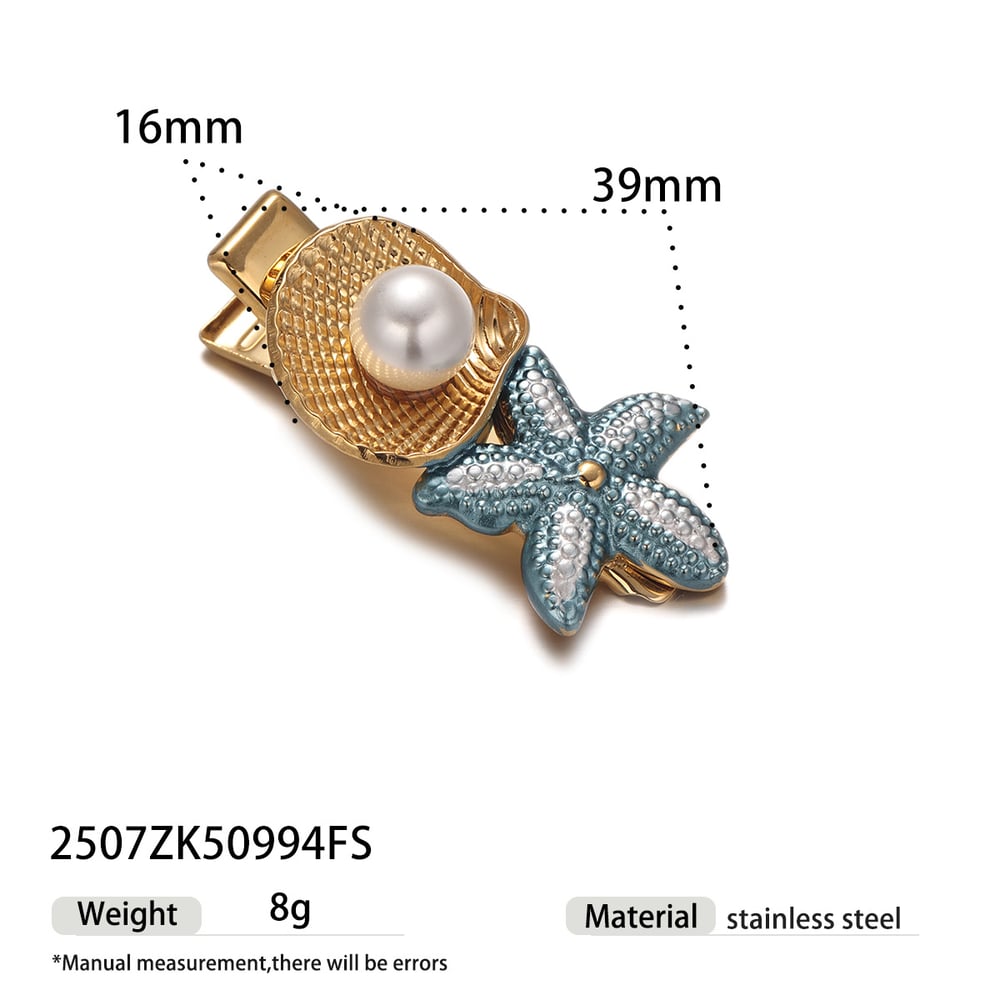 1 Piece Retro Flower Stainless Steel Hair Clip