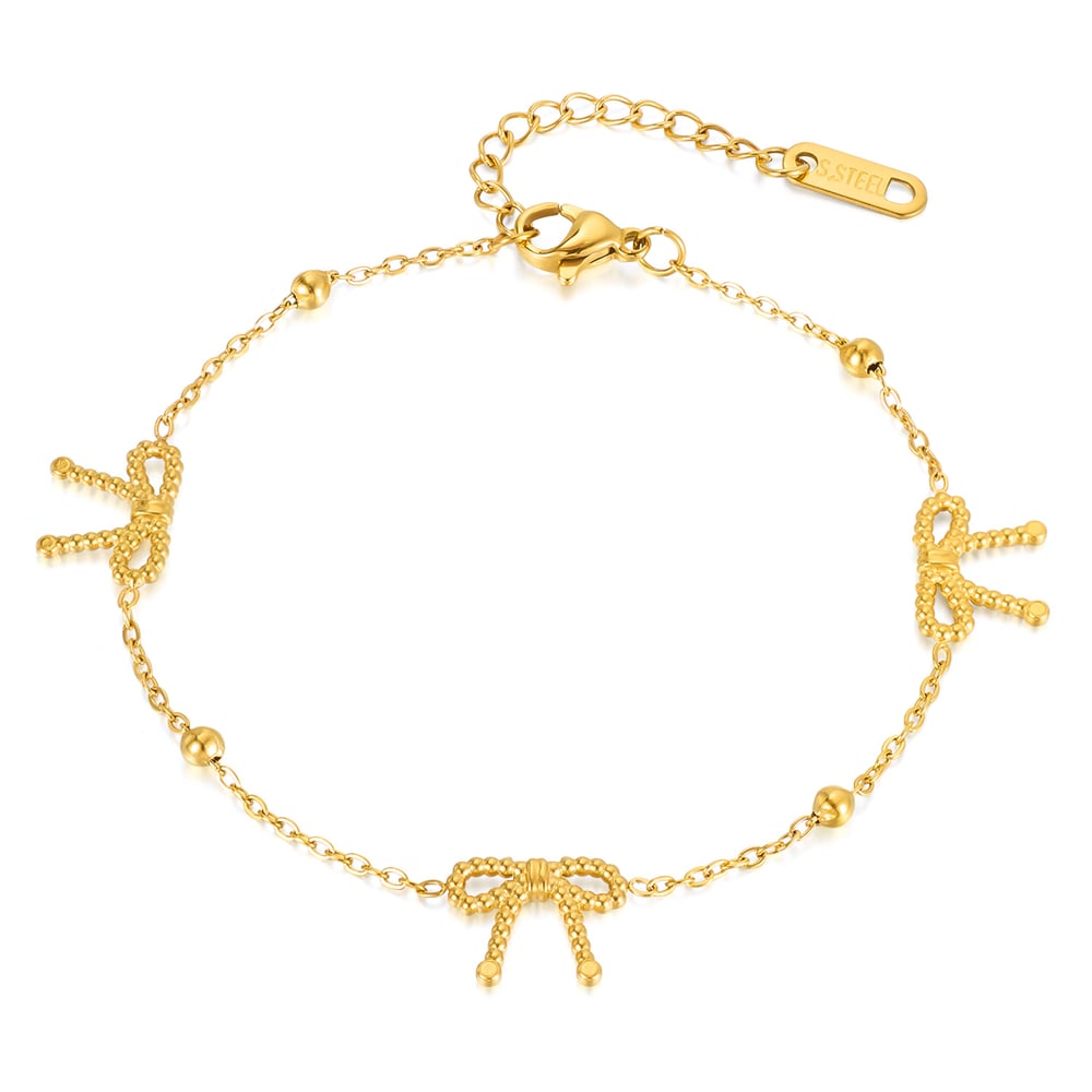 1 Stück Herz Edelstahl Goldfarben Charm Armband