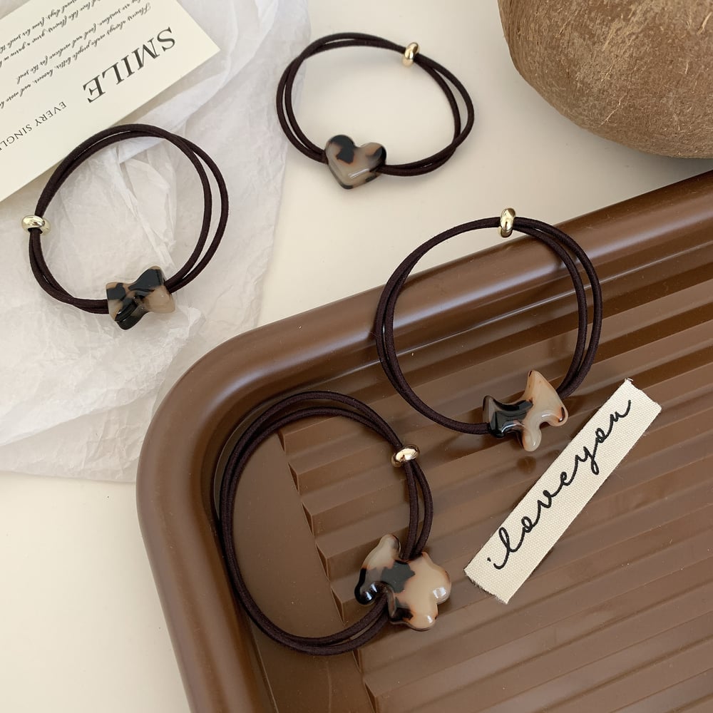 1 Pair Cute Dog Acetate Women's Hair Ties h5Picture2